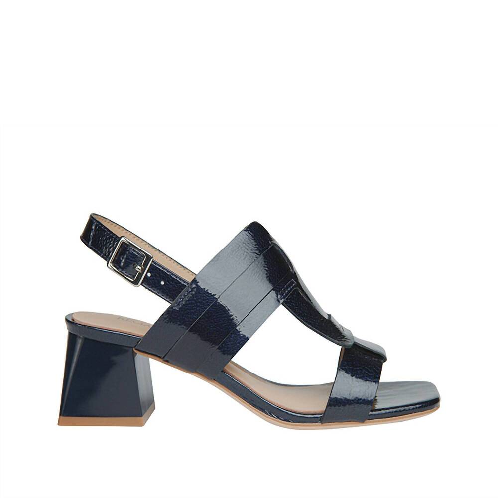 NEW REGARDE LE CIEL women's amalia heels in navy patent